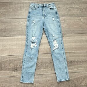 Women’s Hollister Denim Jeans, 0R, w24, L27, Ultra High-Rise vintage stretch.